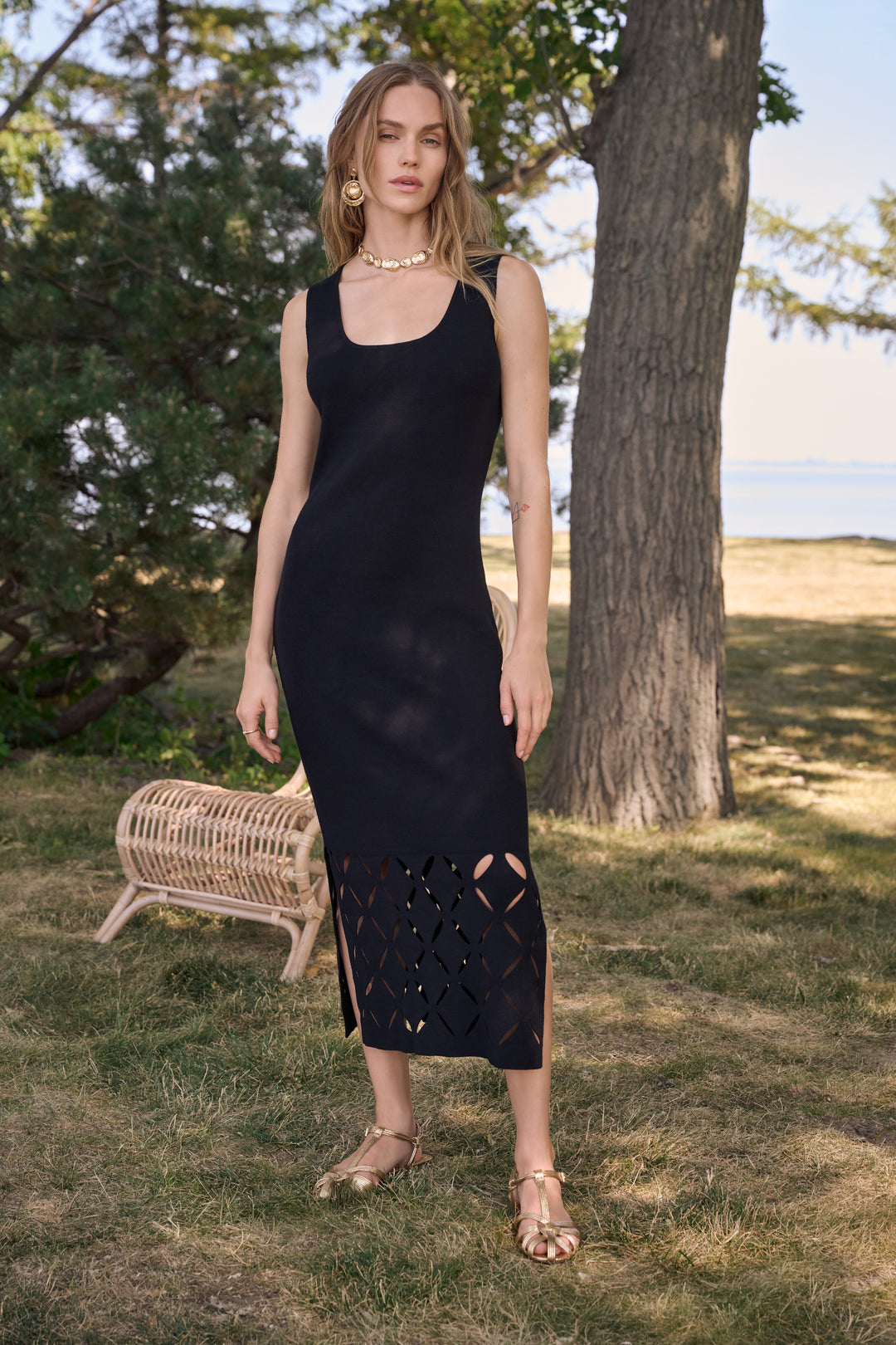 Joseph Ribkoff Viscose Sweater Knit Sleeveless Dress Style 262930