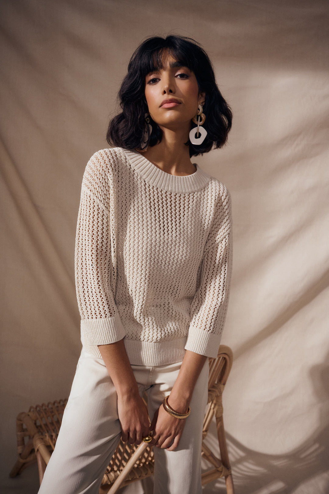 Joseph Ribkoff Acrylic Blend Open Stitch Sweater Style 262976