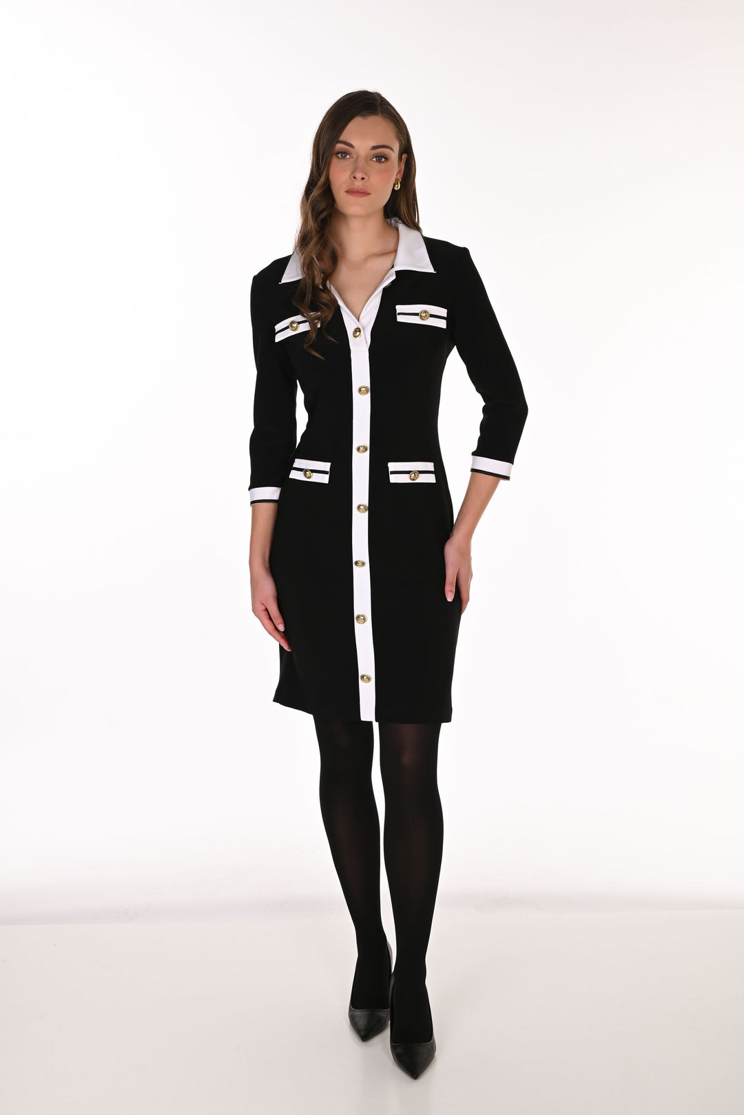 Frank Lyman Formal V-neck Shirt Dress Style 263014