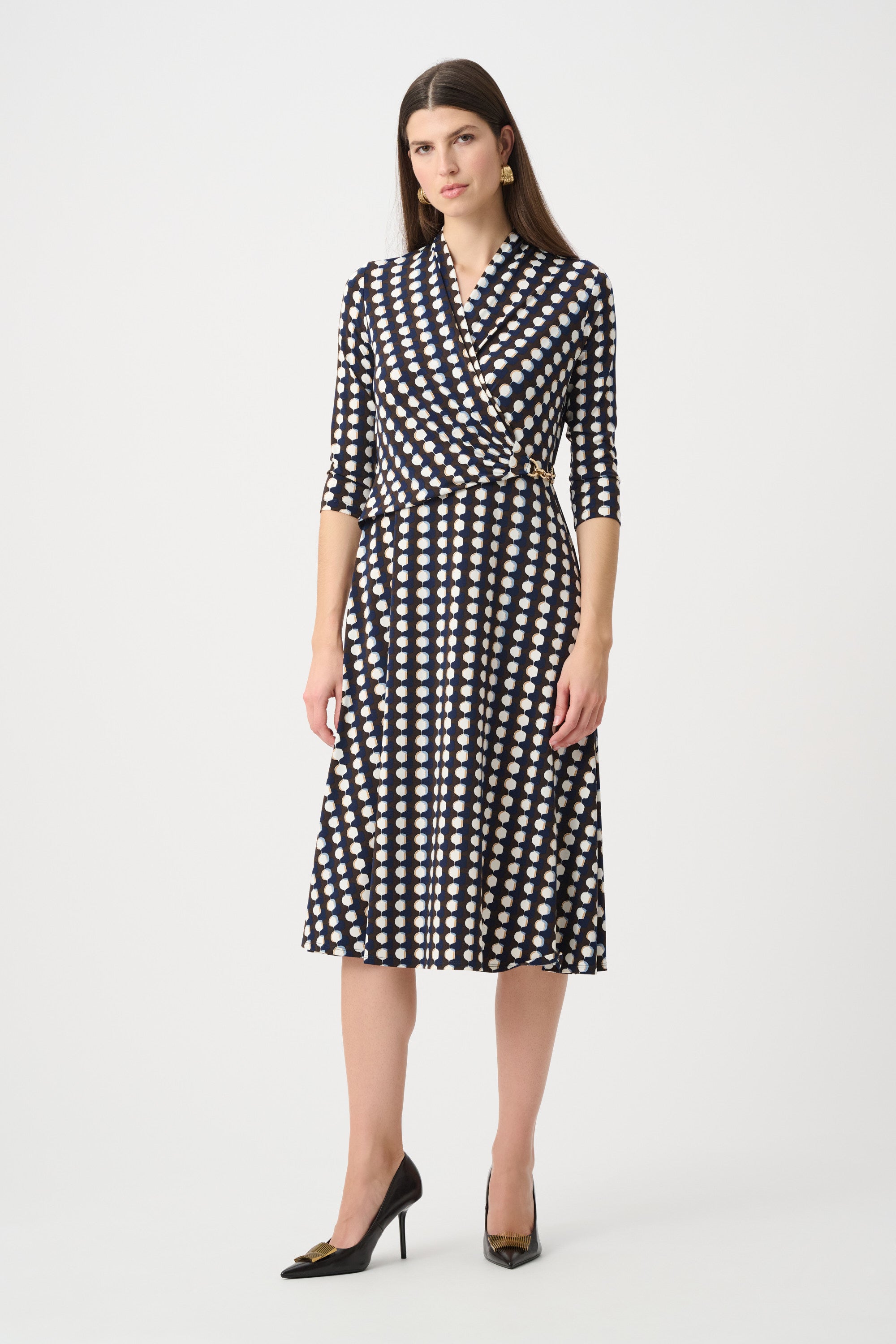 Joseph Ribkoff Printed Silky Knit Fit And Flare Dress Style 263077 DECABANA Joseph Ribkoff Printed Silky Knit Fit And Flare Dress Style 263077 DECABANA