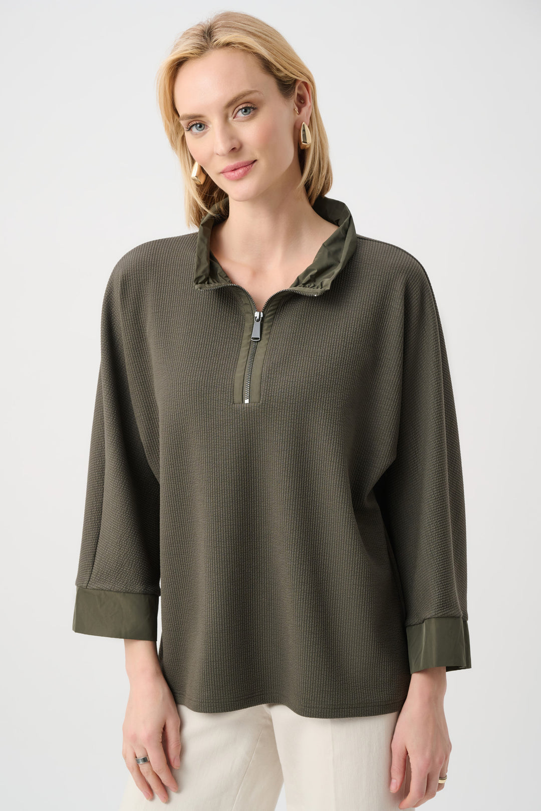 Joseph Ribkoff Jacquard Sweater Knit Trapeze Top Style 263078