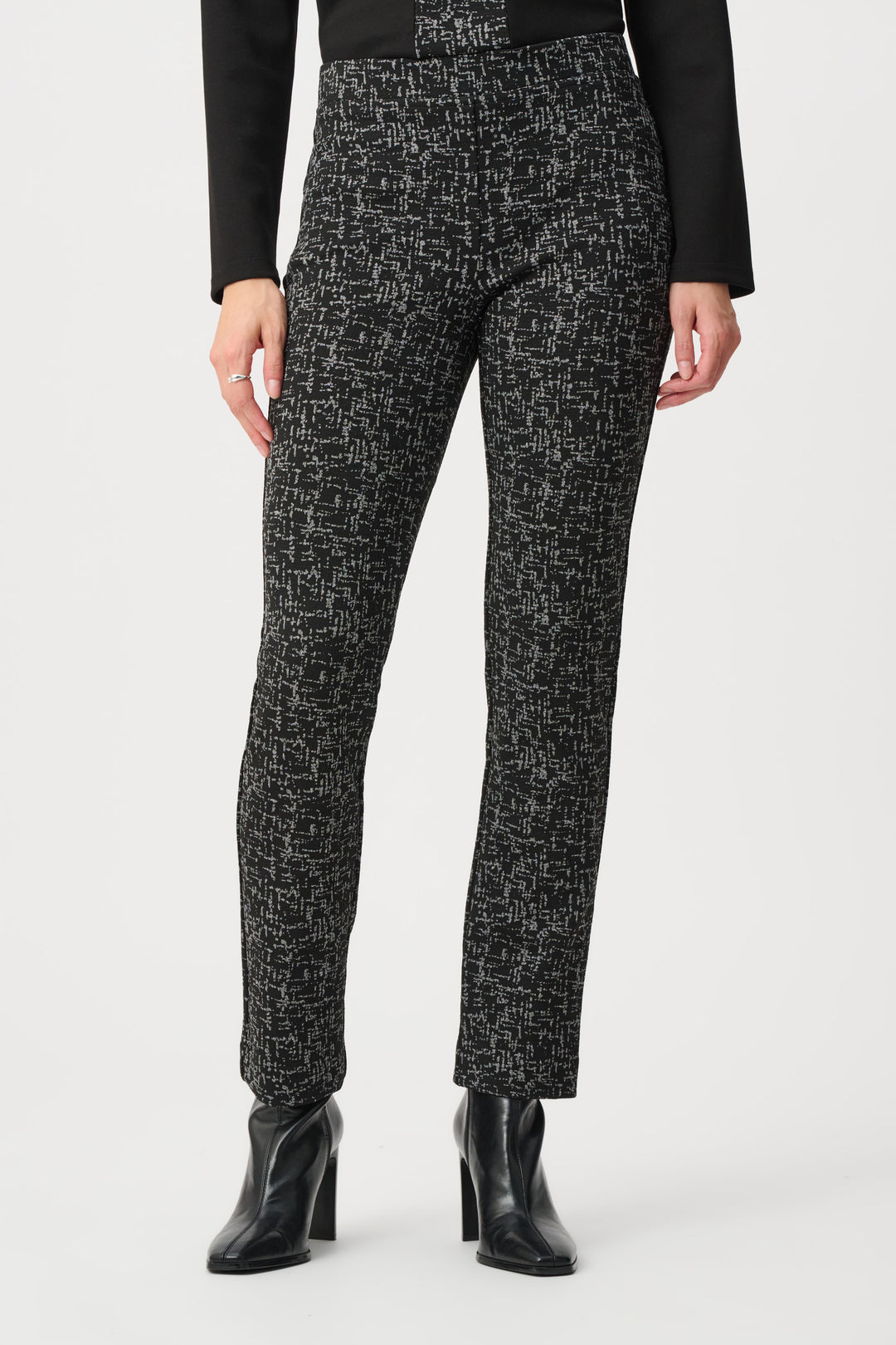 Joseph Ribkoff Abstract Jacquard Straight Pull-On Pants Style 263079