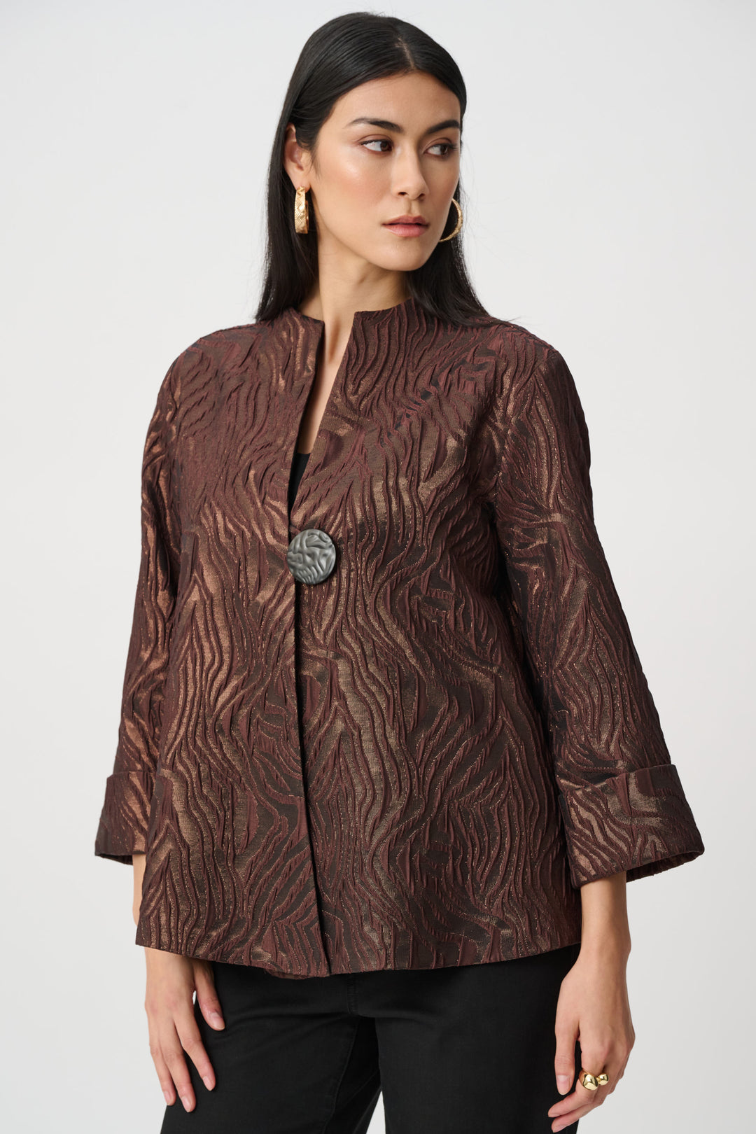Joseph Ribkoff Animal Trapeze Jacket Style 263084
