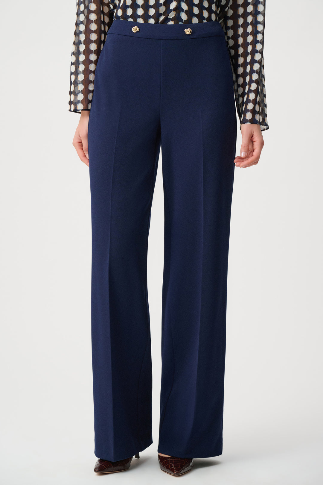 Joseph Ribkoff Scuba Crepe Wide Leg Pull-On Pants Style 263090.