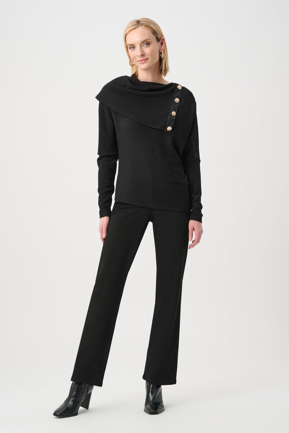 Joseph Ribkoff Jacquard Sweater Boxy Top Style 263112.