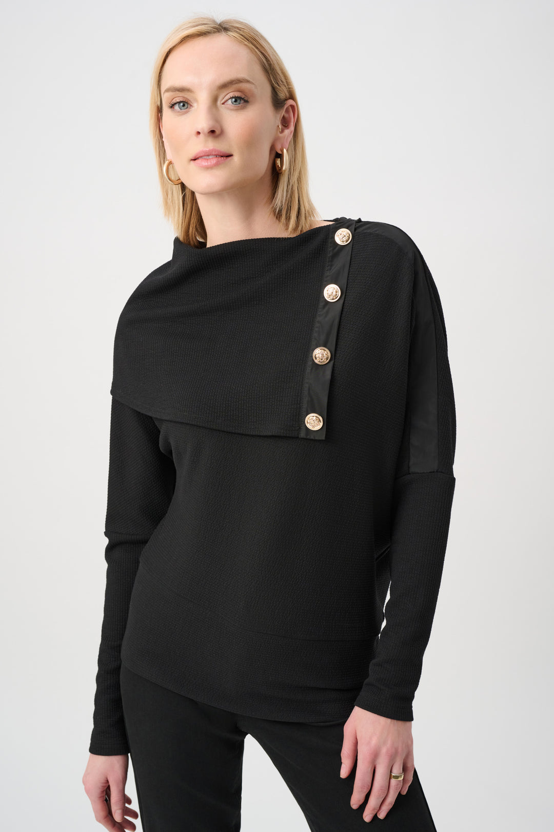 Joseph Ribkoff Jacquard Sweater Boxy Top Style 263112