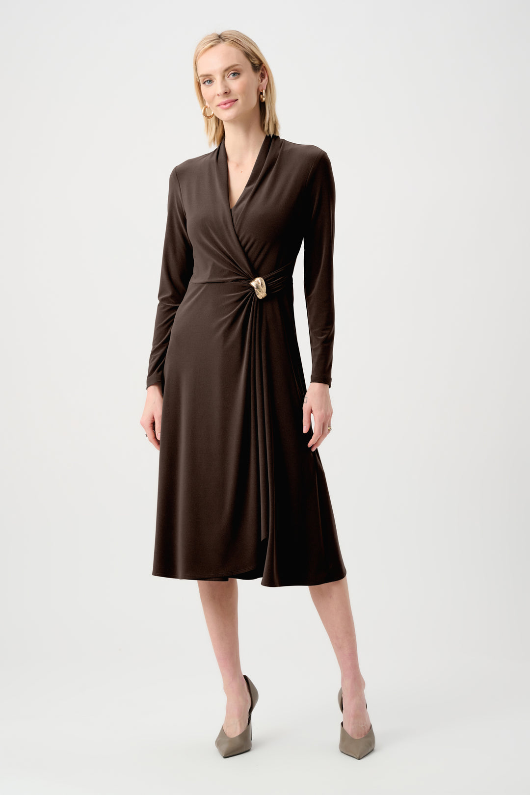 Joseph Ribkoff Melange Silky Knit Wrap Dress Style 263211.