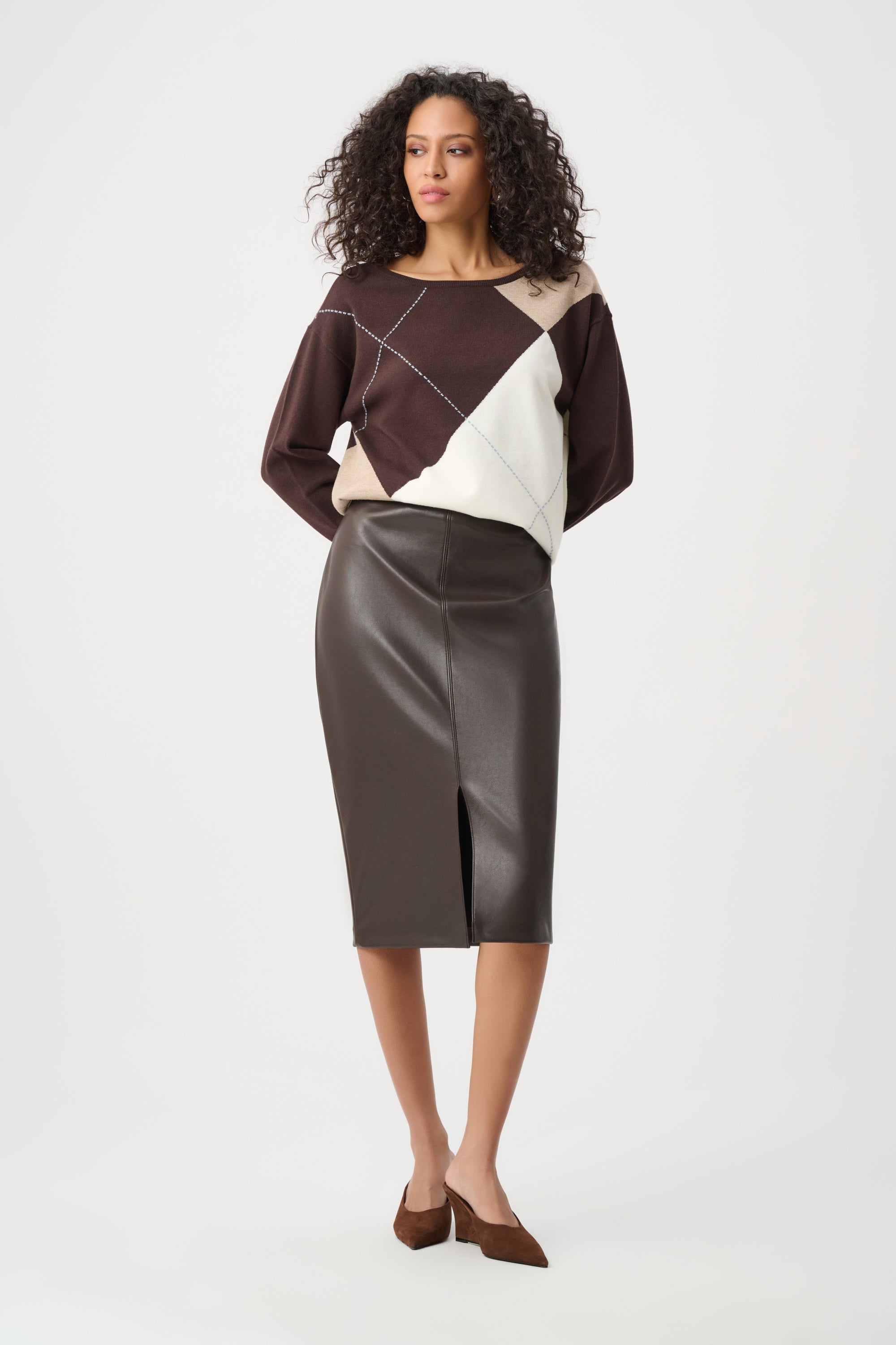 emmyka Kezia Vegan Leather Midi Skirt – SIMKHAI