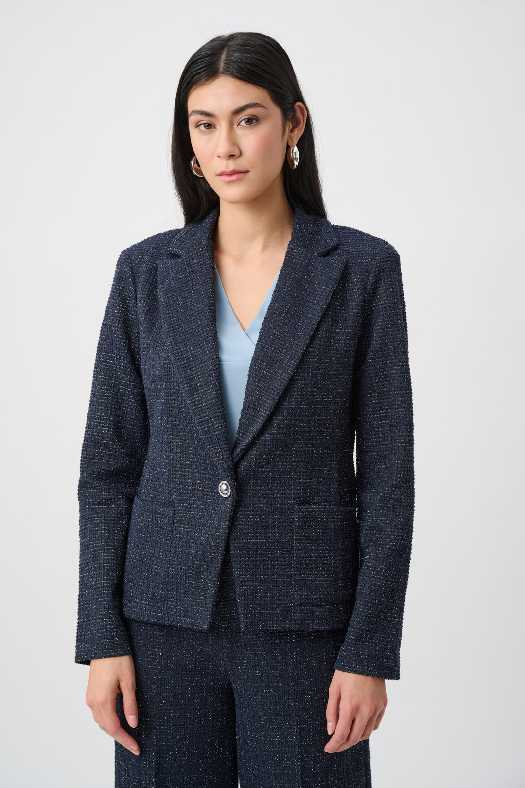 Joseph Ribkoff Lurex Boucle Fitted Blazer Style 263214.