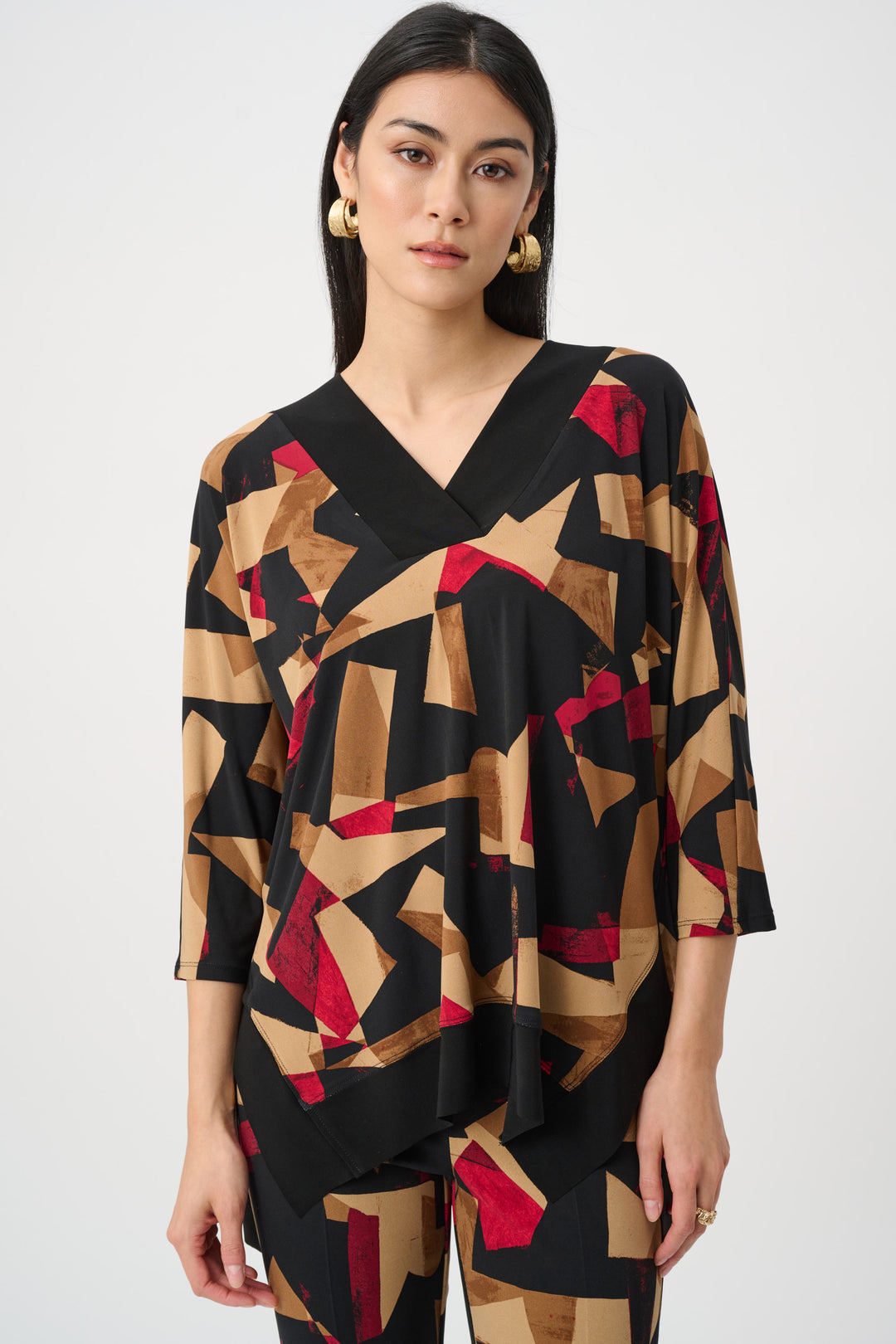Joseph Ribkoff Silky Knit Abstract Print Boxy Tunic Style 263224.