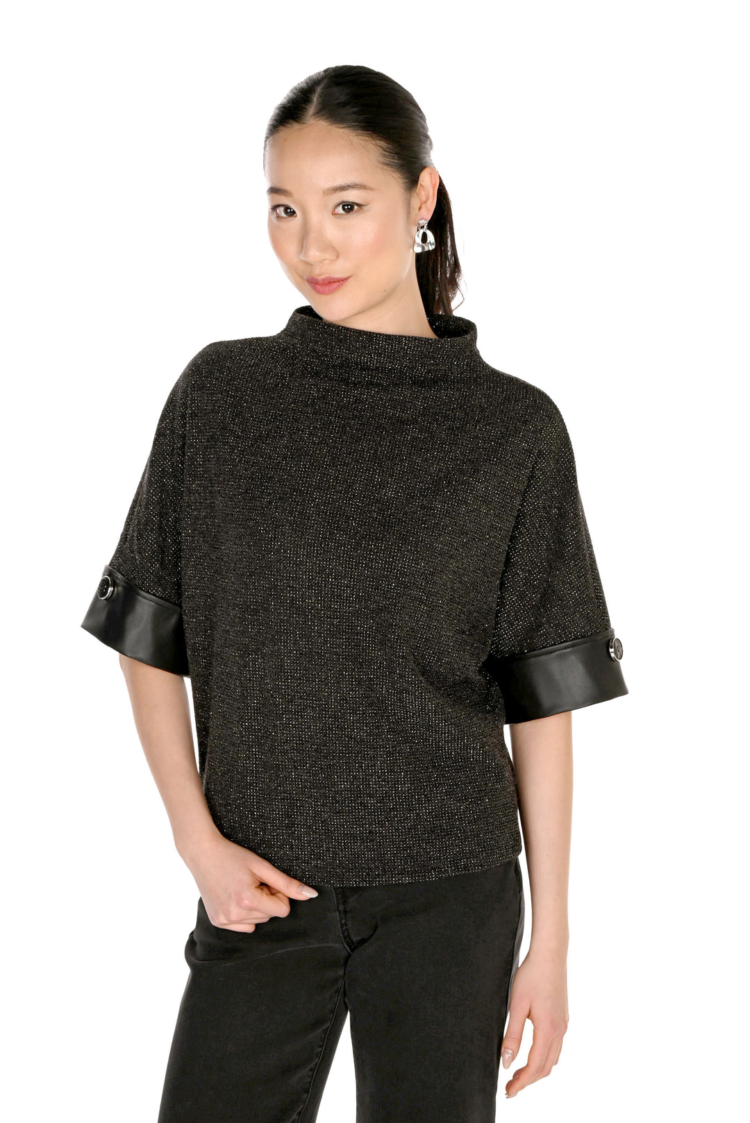 Frank Lyman Metallic Knit Pullover Style 263420