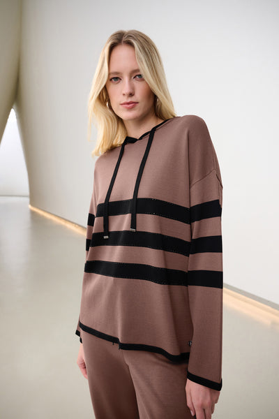 Joseph Ribkoff Striped Hooded Sweater Style 263626 – DECABANA