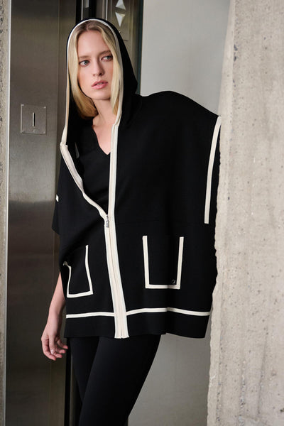 APFモノキニ　Mサイズ Joseph Ribkoff Short Sleeve Hooded Boxy Jacket Style 263639 – DECABANA