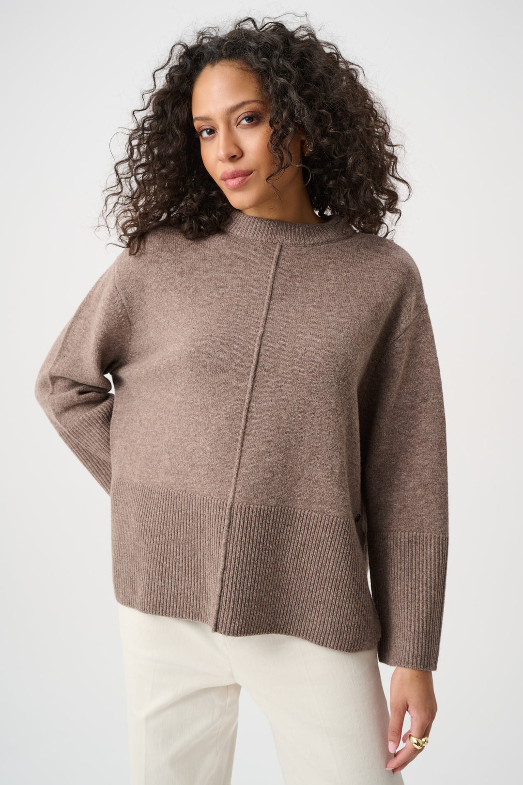 Joseph Ribkoff Wool Boxy Crewneck Sweater Style 263959
