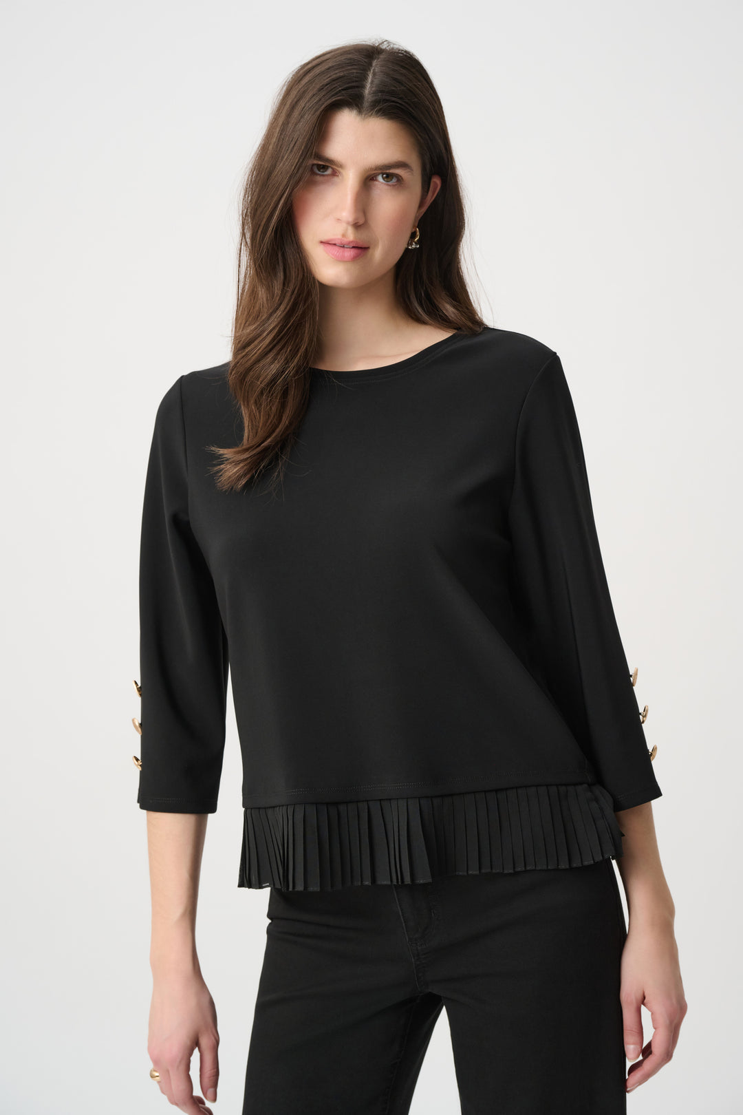 Joseph Ribkoff Pleated Trim Top Style 264015