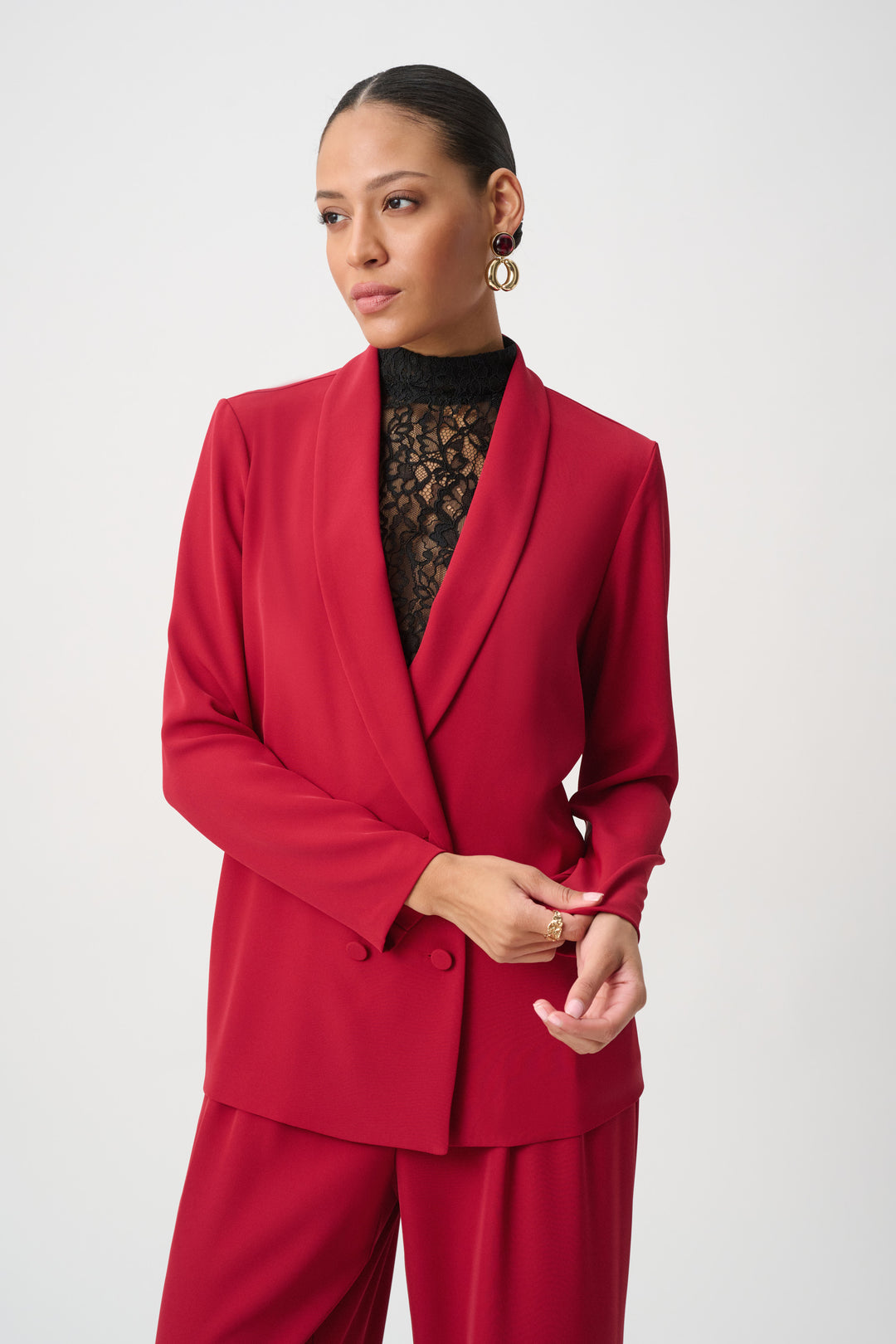 Joseph Ribkoff Double-Breasted Shawl Collar Blazer Style 264041