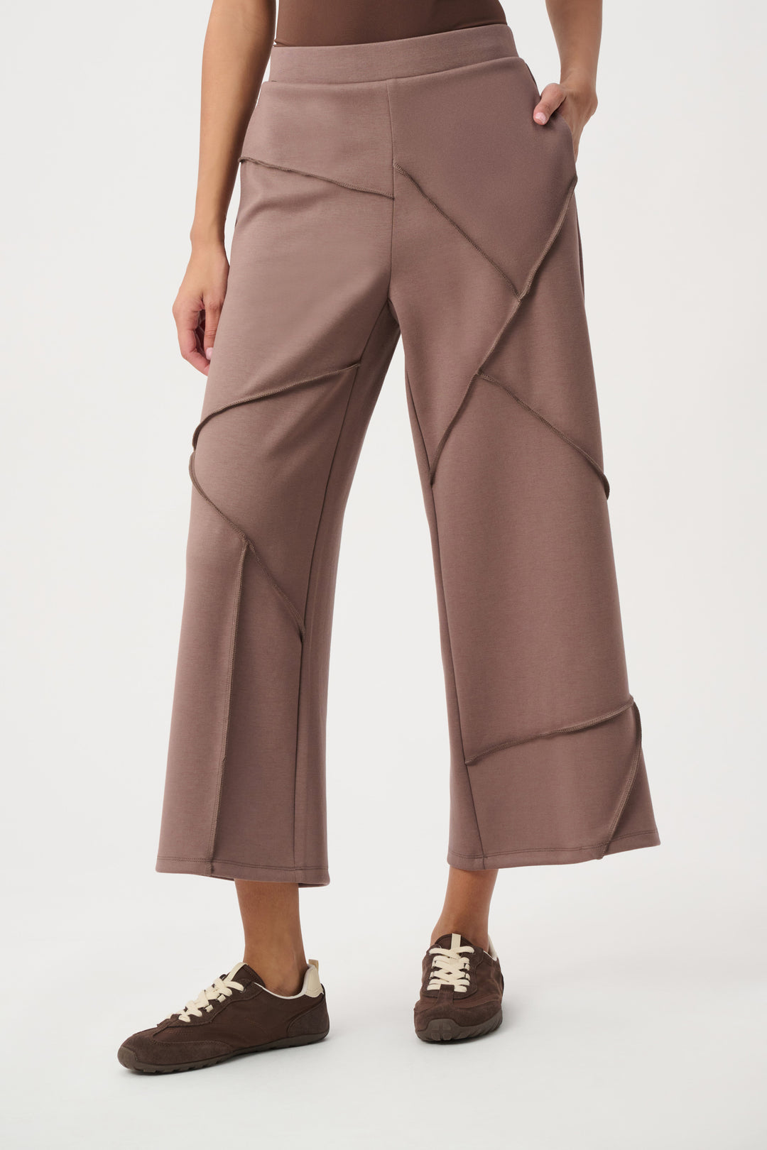 Joseph Ribkoff Embellished Seams Wide-Leg Pants Style 264080