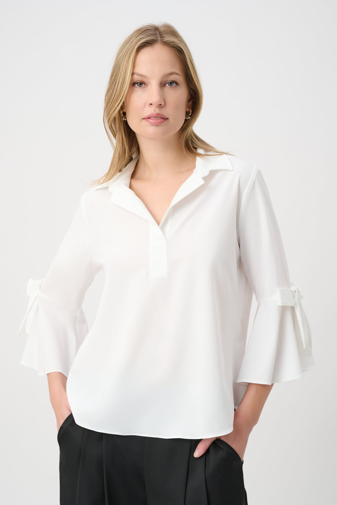 Joseph Ribkoff Bow Detail Trapeze Poplin Tunic Style 264100