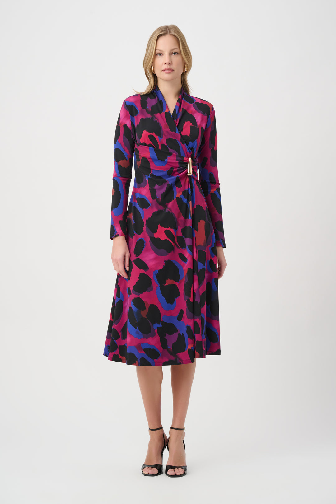 Joseph Ribkoff Animal Print Flowy Wrap Dress Style 264140