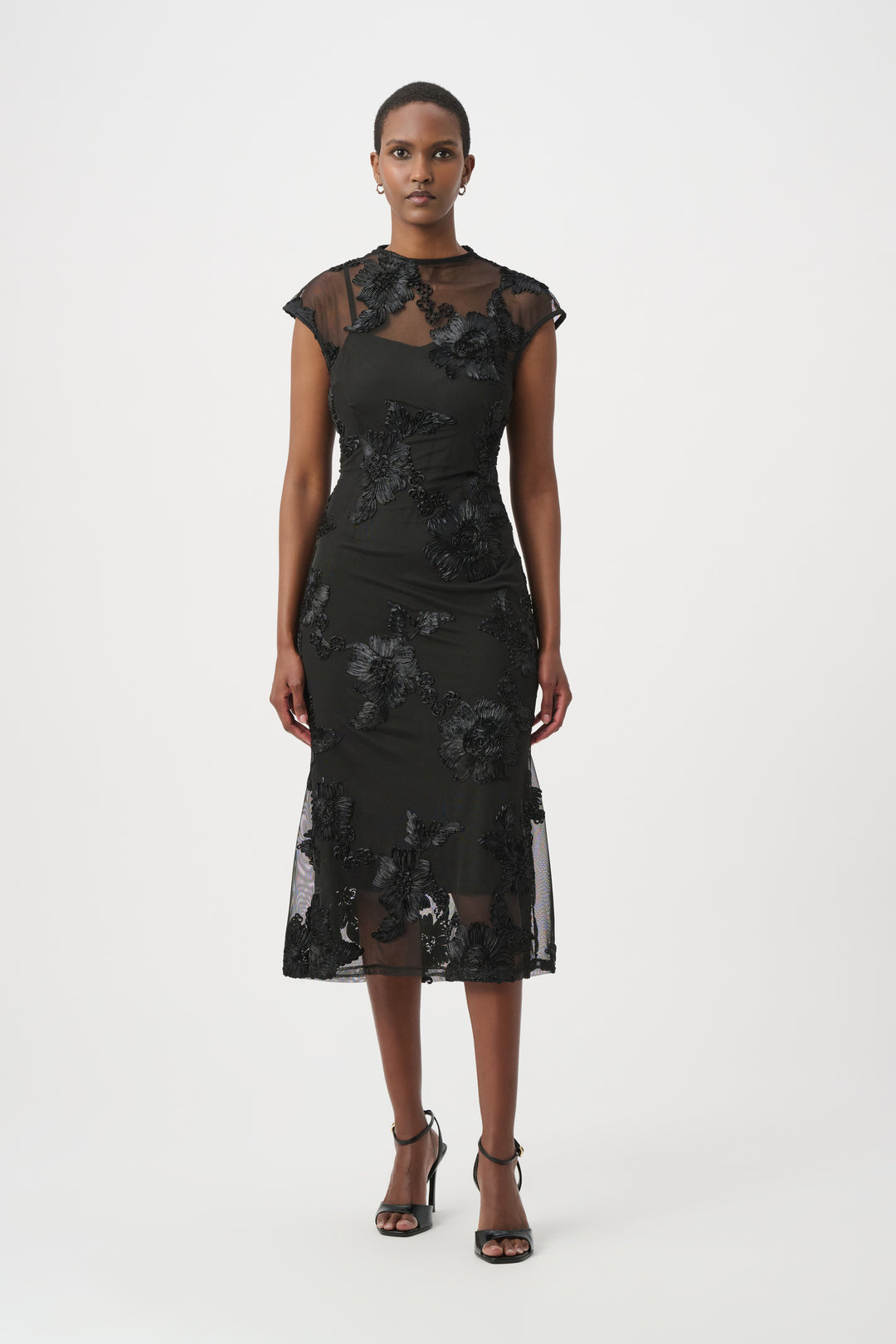 Joseph Ribkoff Embellished Trumpet Dress Style 264143.