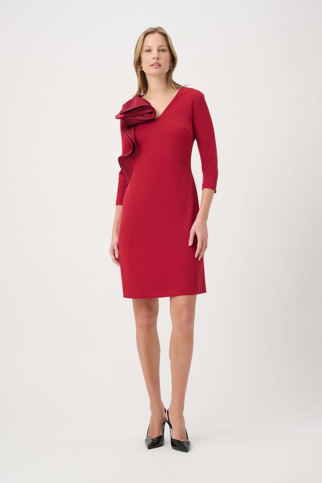 Joseph Ribkoff Statement Ruffle A-Line Dress Style 264152