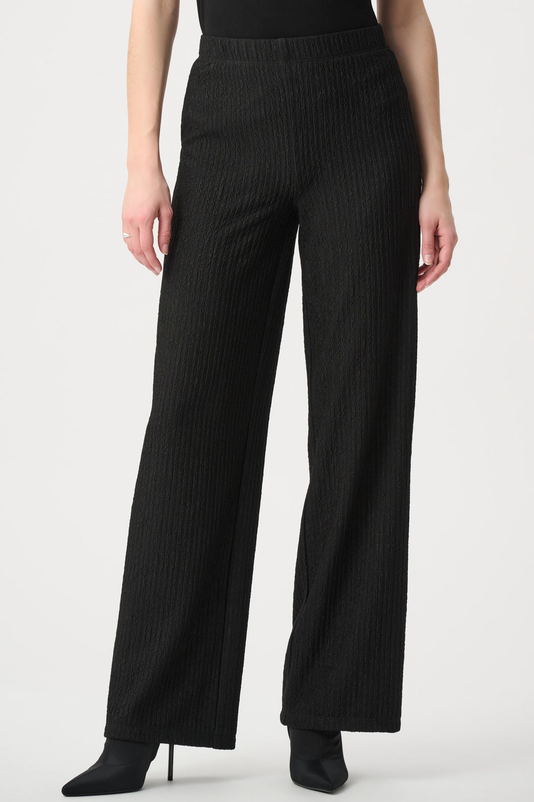 Joseph Ribkoff Textured Knit Wide-Leg Pants Style 264190