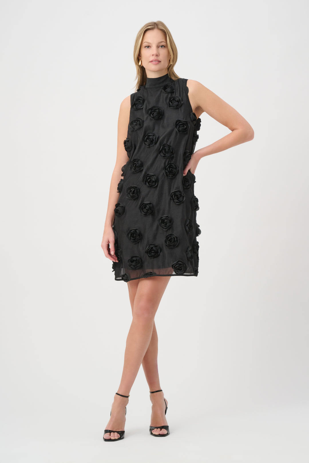 Joseph Ribkoff Textured Floral Trapeze Dress Style 264201