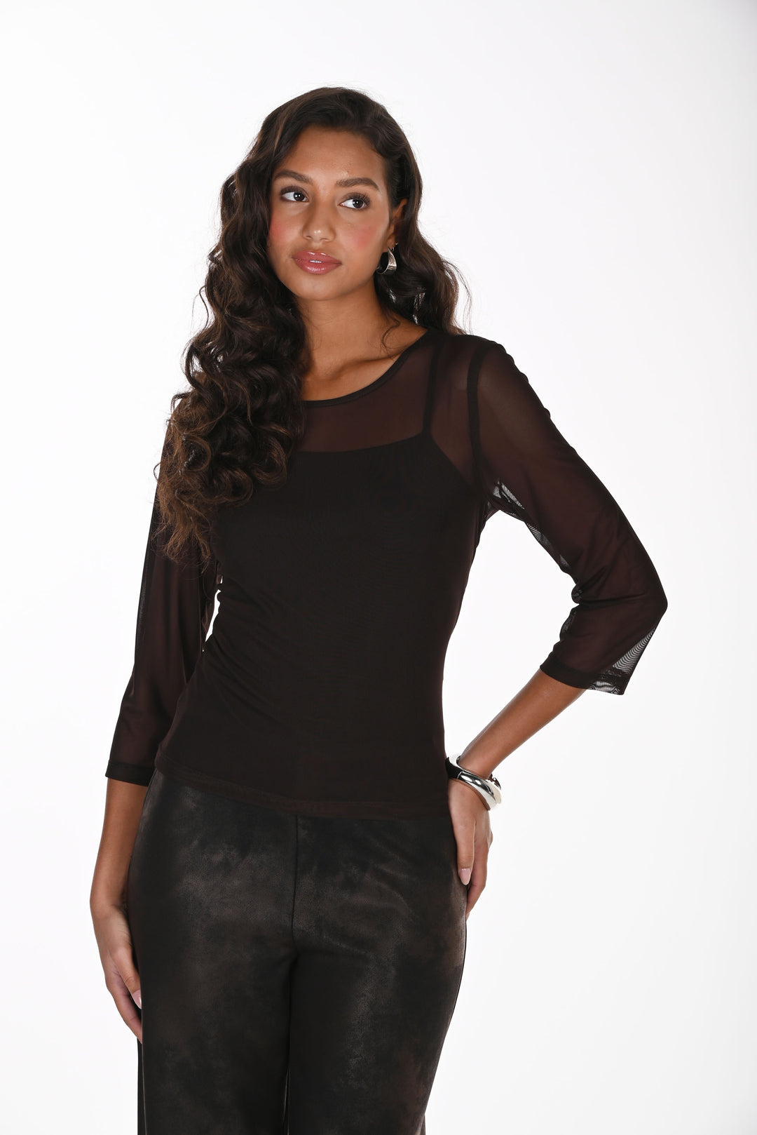 Frank Lyman Sheer Mesh Top Style 264284