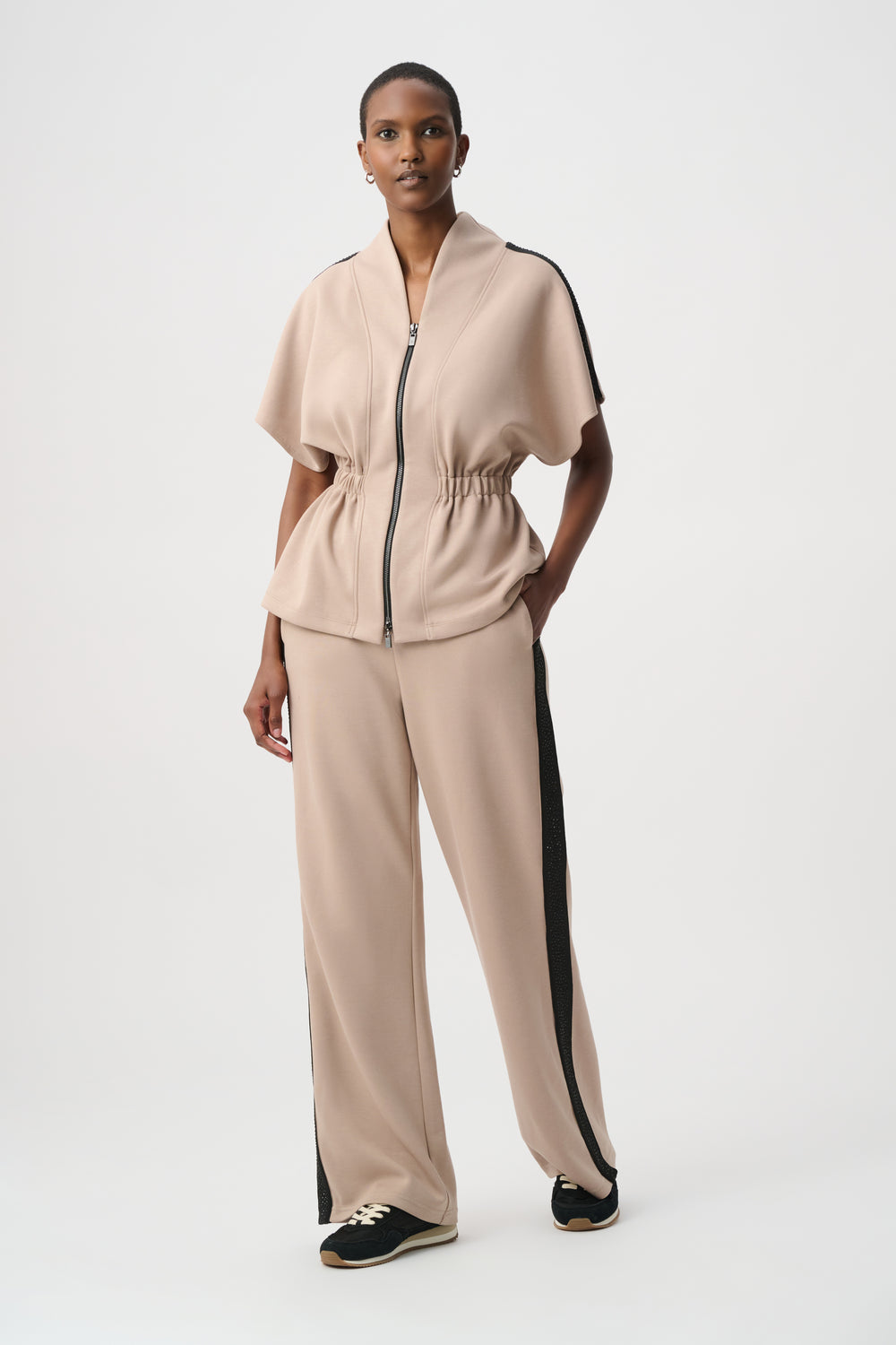 Joseph Ribkoff Rhinestone Trim Kimono Sleeve Jacket Style 264624.