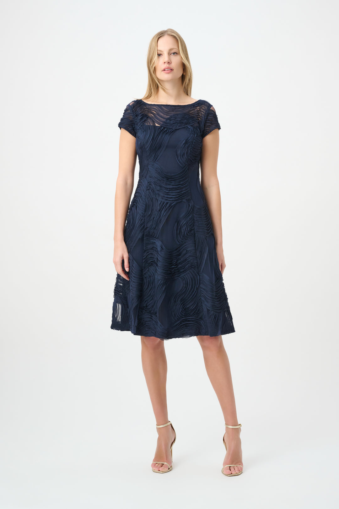 Joseph Ribkoff Embroidered Swirl Fit & Flare Dress Style 264720