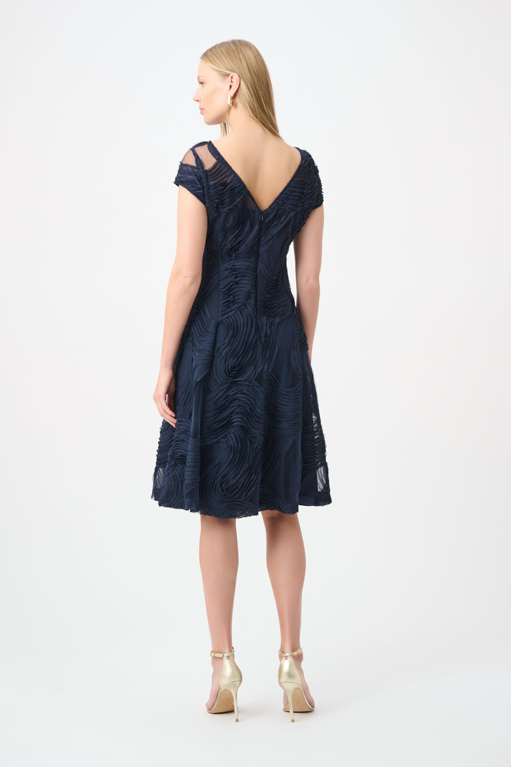 Joseph Ribkoff Embroidered Swirl Fit & Flare Dress Style 264720-2