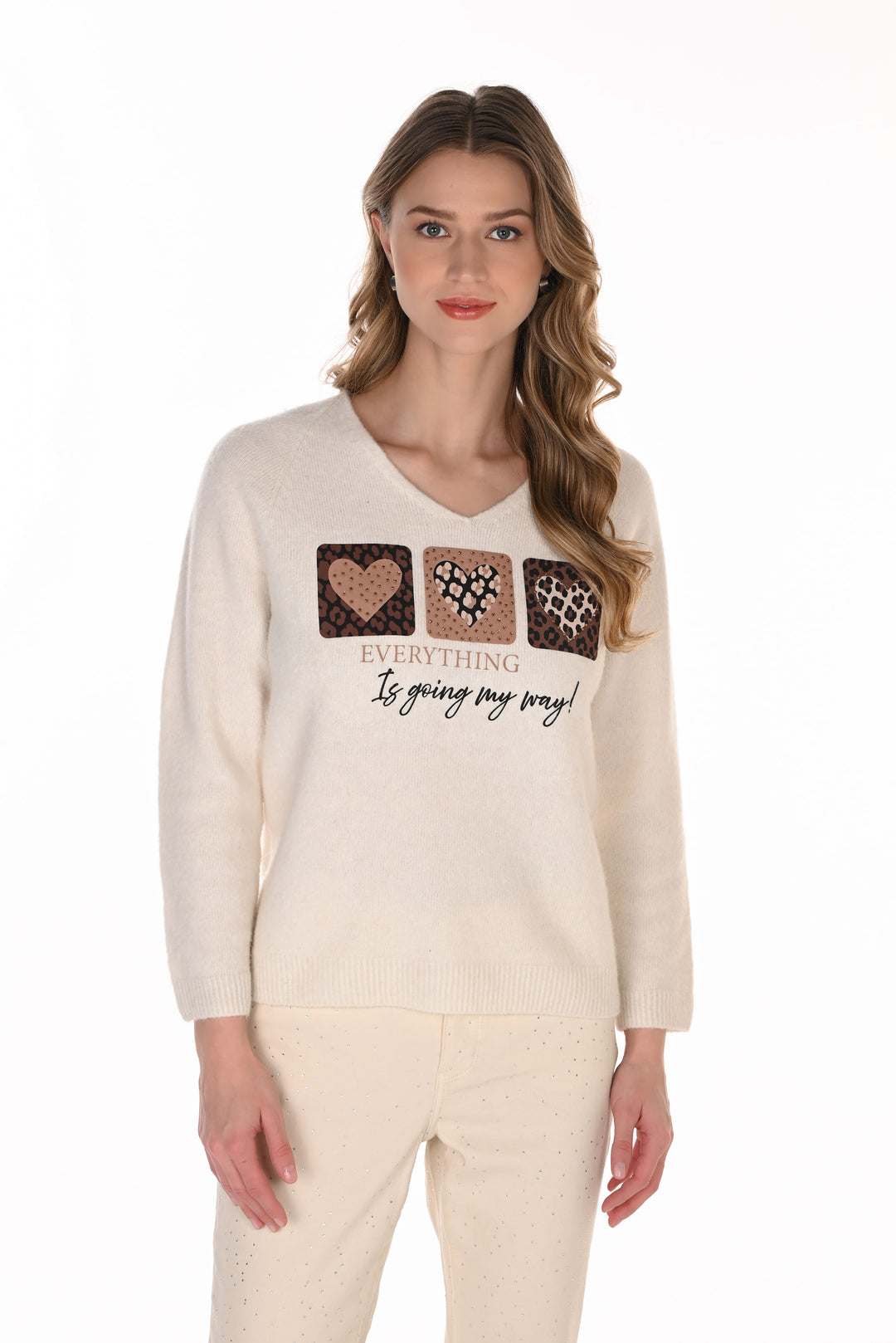 Frank Lyman Casual Design V-Neck Pullover Style 264813