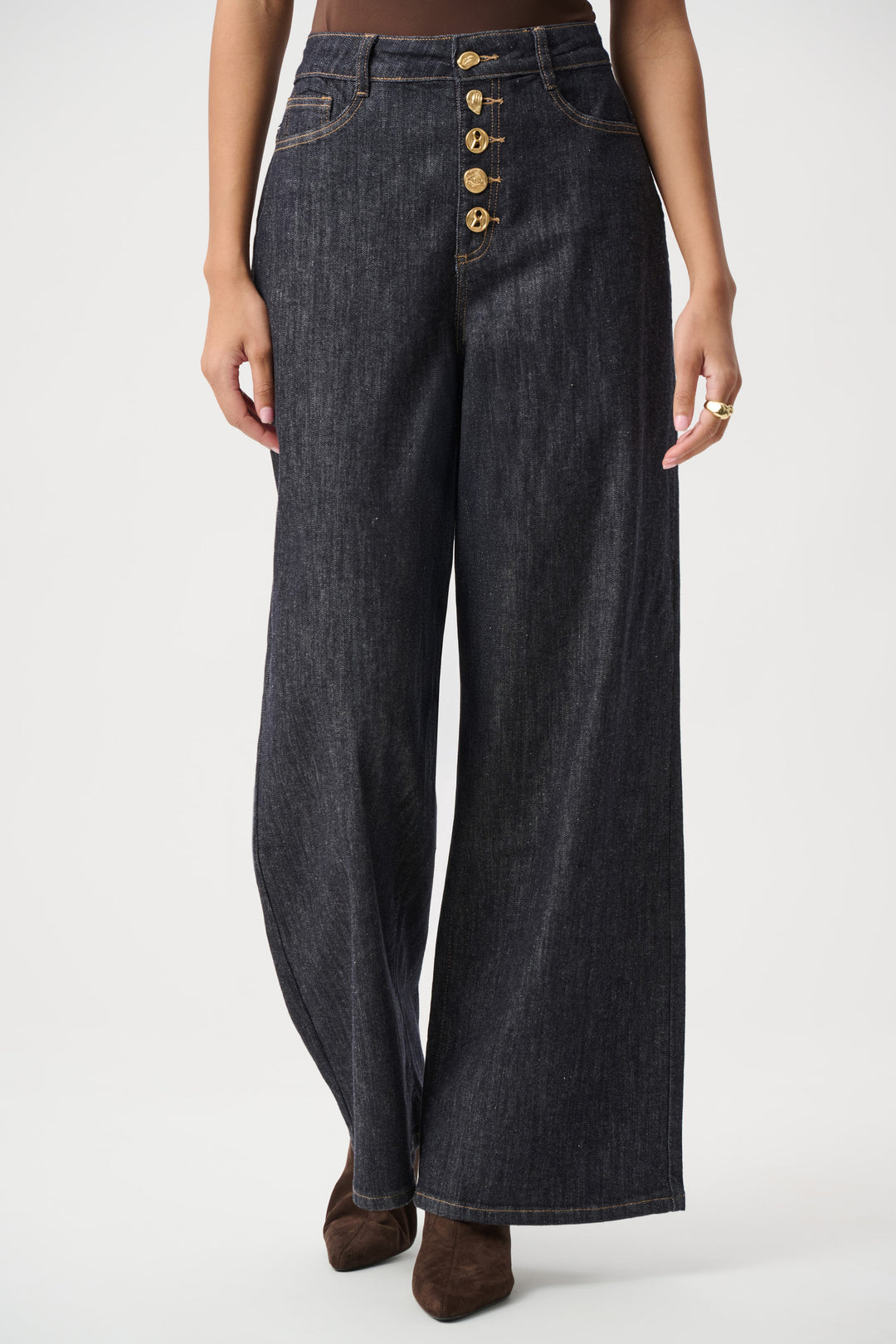 Joseph Ribkoff Statement High-Rise Palazzo Jeans Style 264901