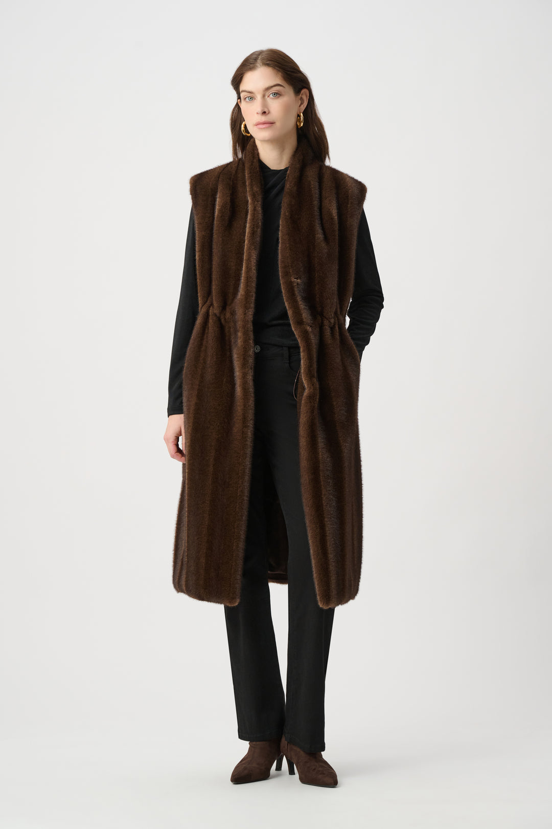 Joseph Ribkoff Straight Fit Faux Fur Vest Style 264111