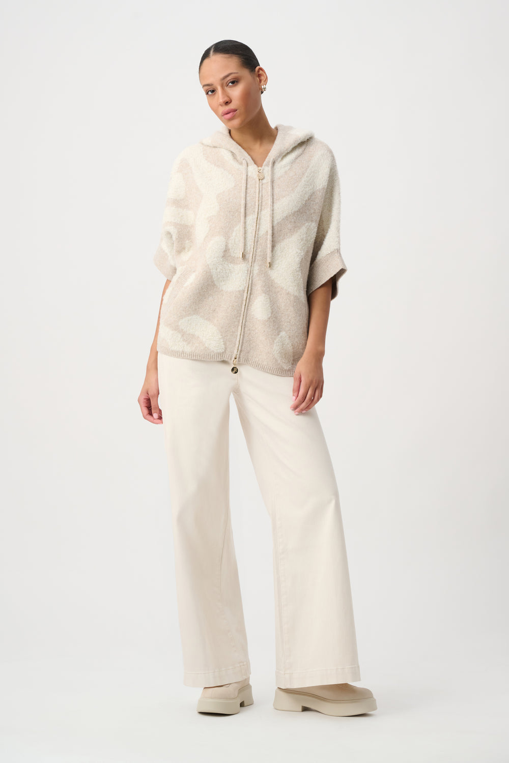 Joseph Ribkoff Hooded Animal Print Sweater Style 264925.