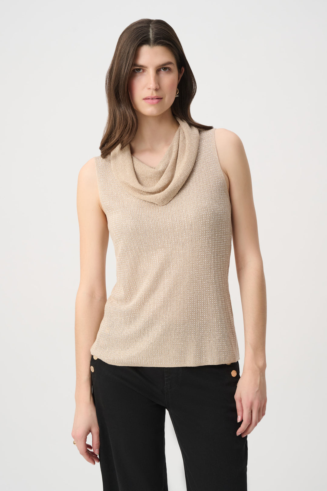 Joseph Ribkoff Rhinestone Cowl Neck Top Style 264929