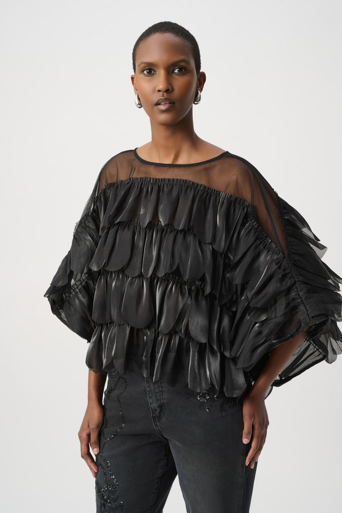 Joseph Ribkoff Crystal Organza Novelty Top Style 264941 – DECABANA