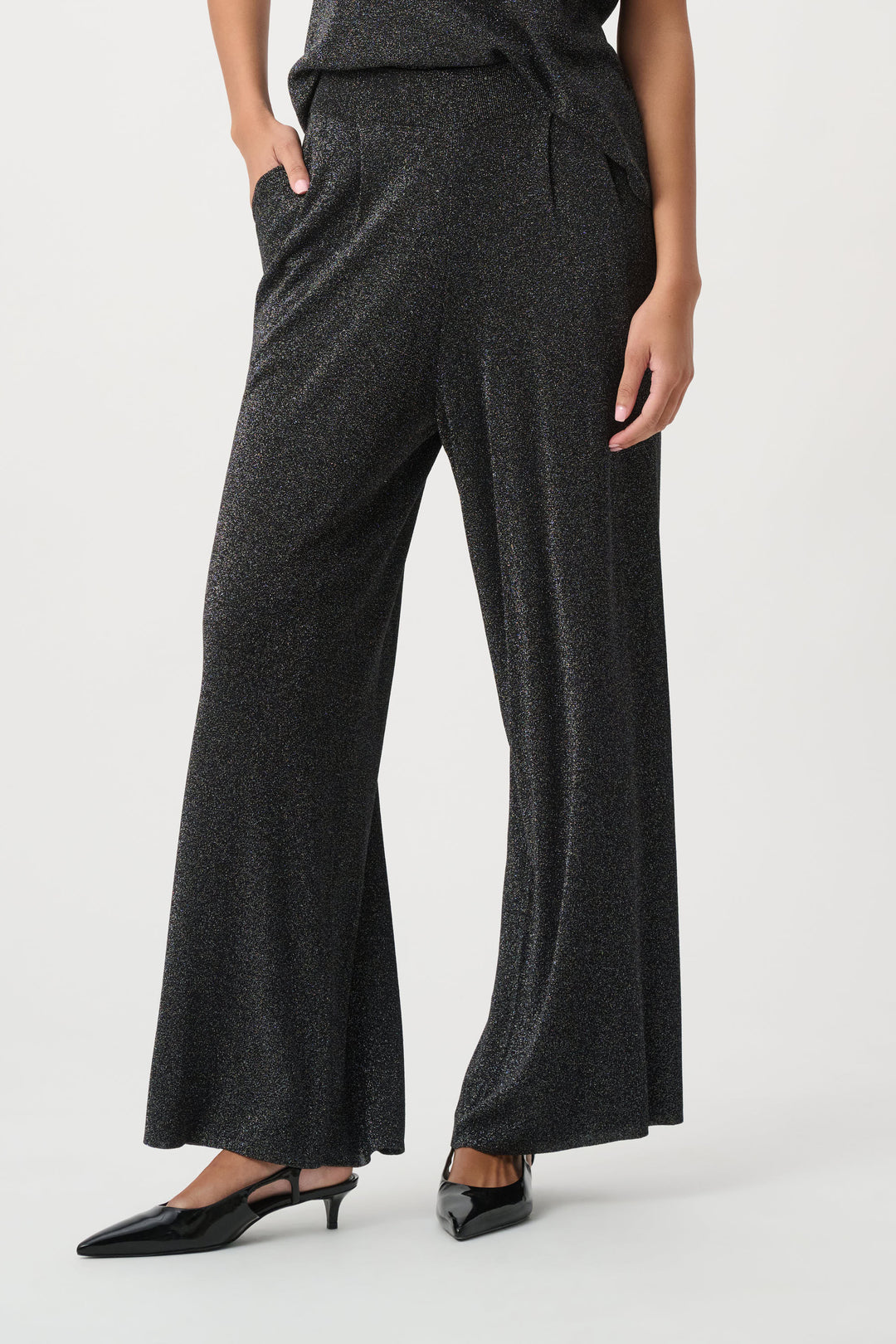 Joseph Ribkoff Lurex Sweater Wide-Leg Pants Style 264942