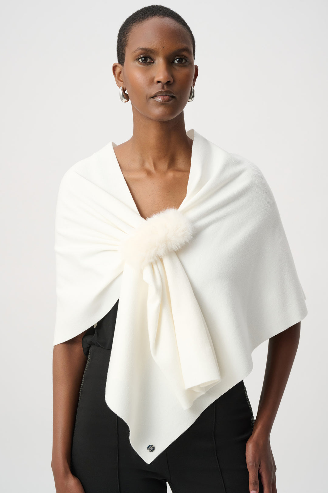 Joseph Ribkoff Faux Fur Draped Cover-Up Style 264953