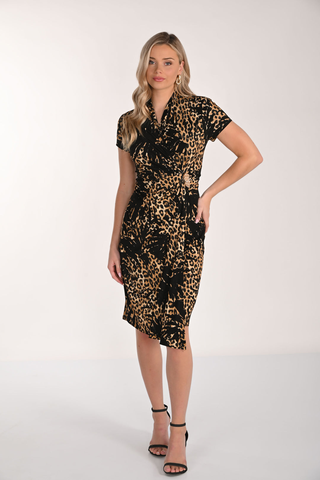 Frank Lyman Animal Print Wrap Dress Style 266153