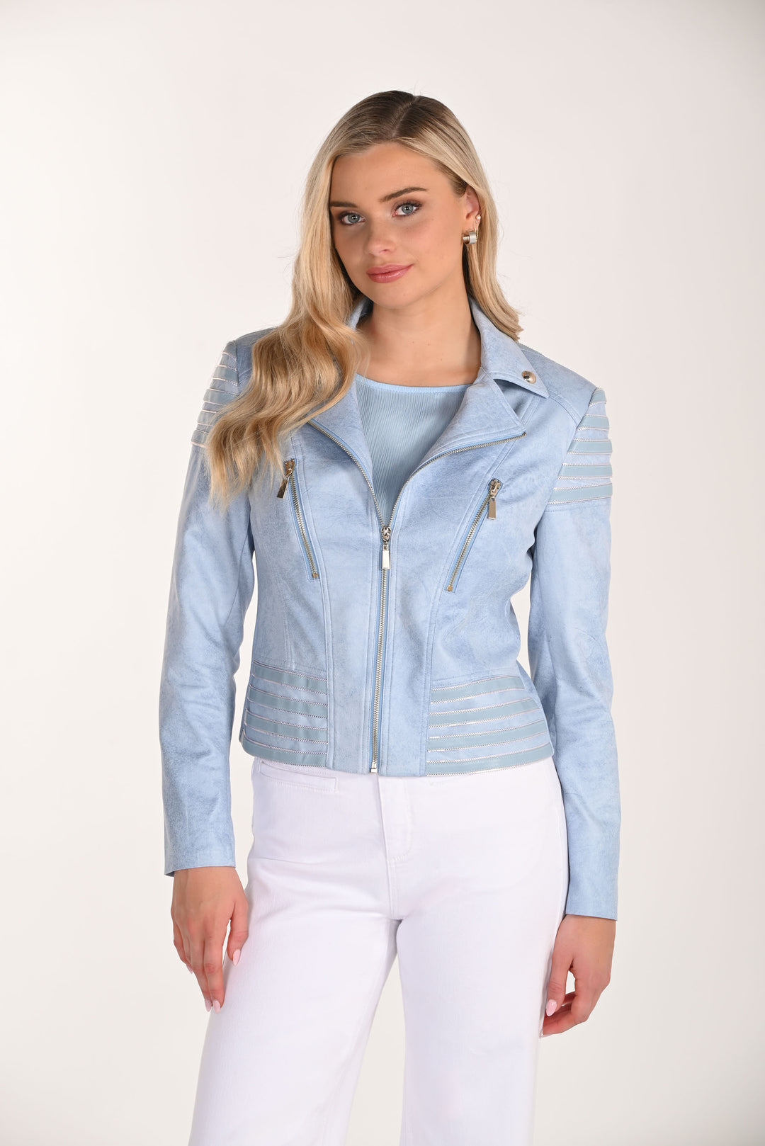 Frank Lyman Casual Zipper Collared Jacket Style 266592