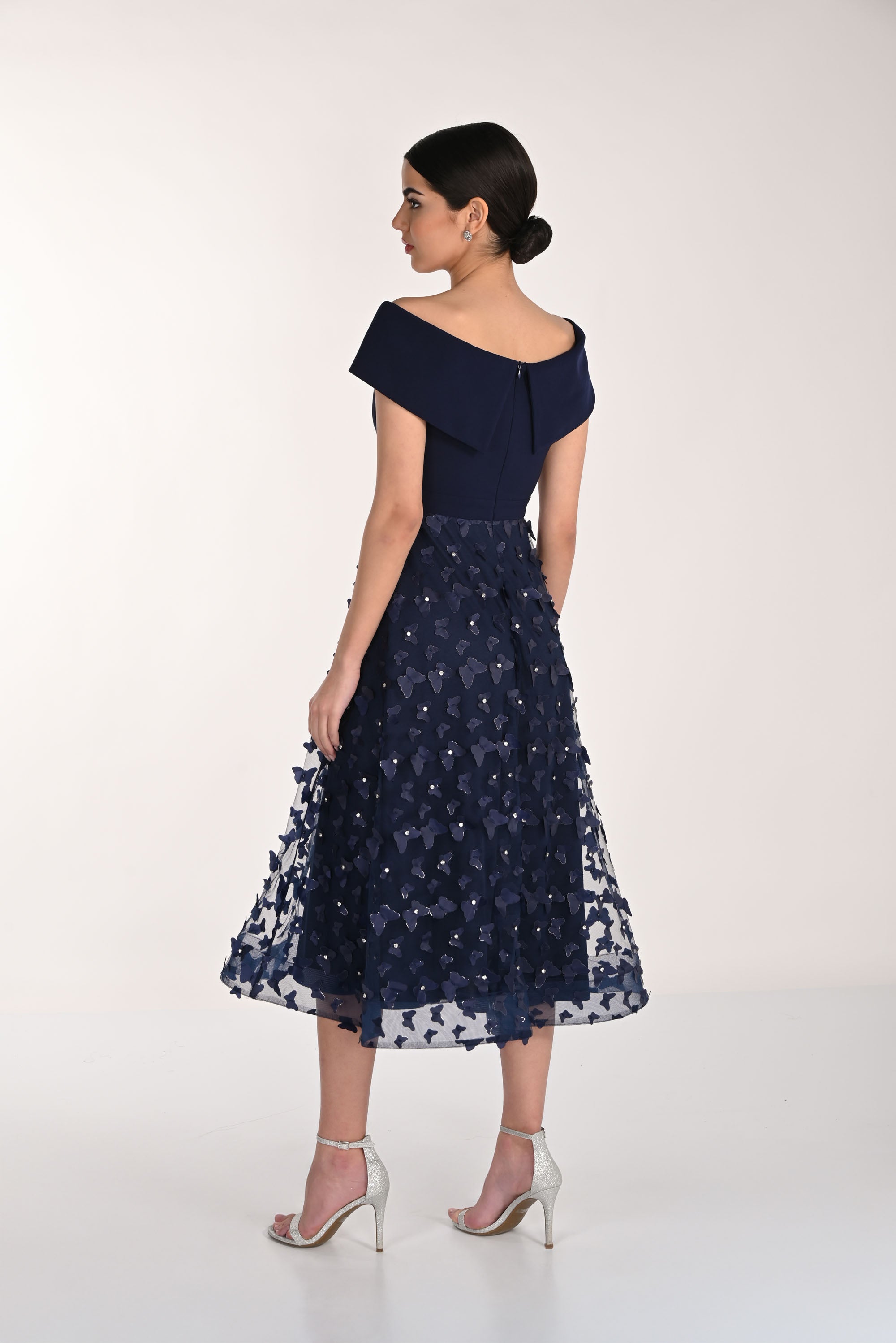 Frank Lyman Off-shoulder Butterfly Appliqu Dress Style 268510 Frank Lyman Off-shoulder Butterfly Appliqu Dress Style 268510