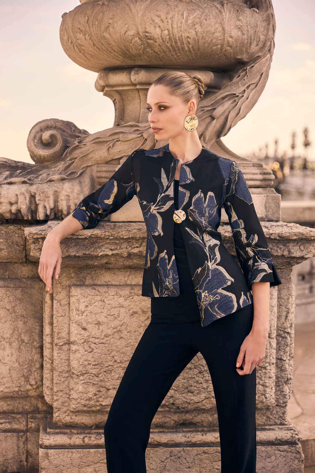 Frank Lyman Floral Collared Formal Swing Jacket Style 269240