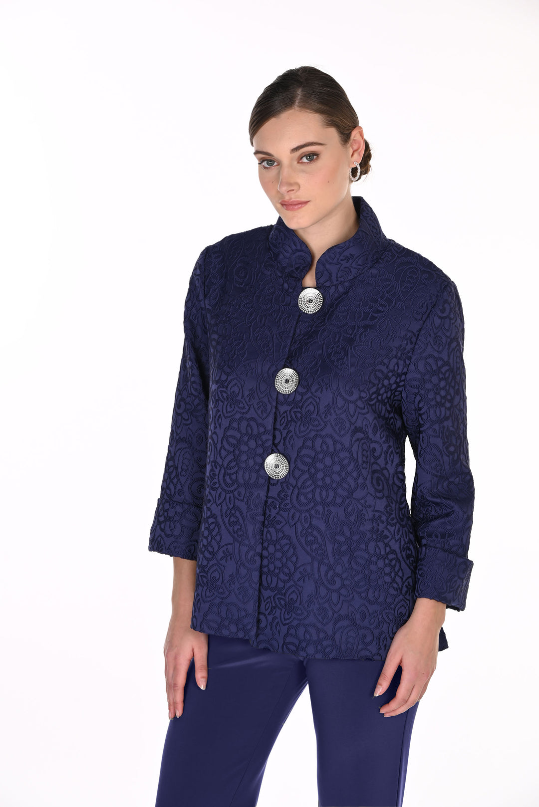 Frank Lyman Woven Lux Lace Embroidered Jacket Style 269324