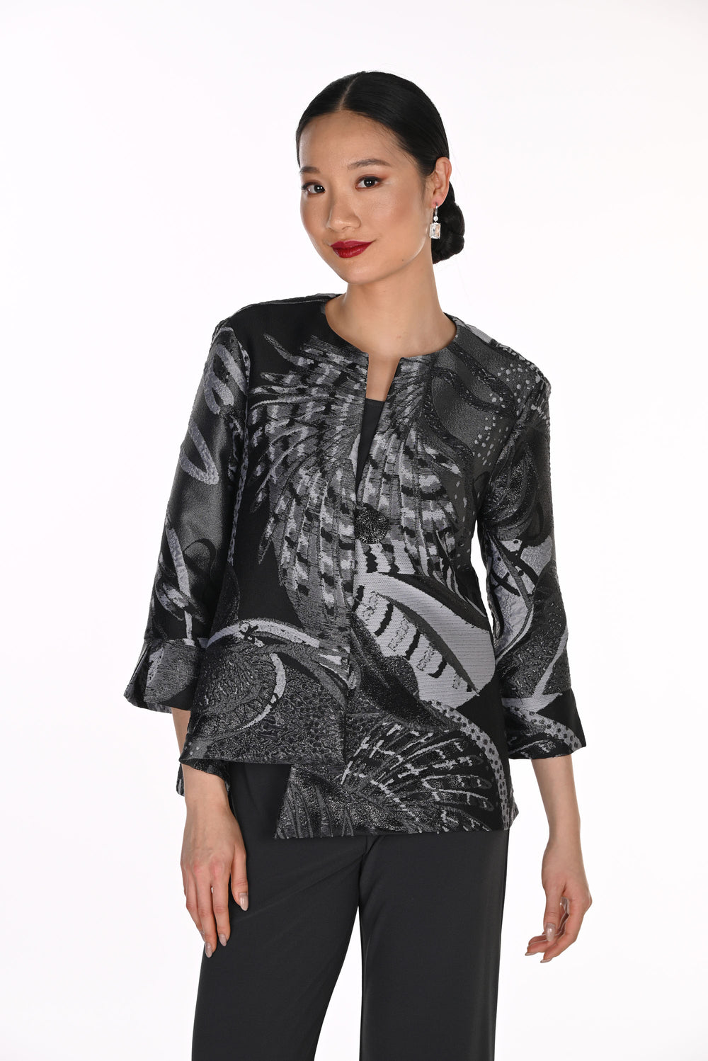Frank Lyman Abstract Print Swing Jacket Style 269373