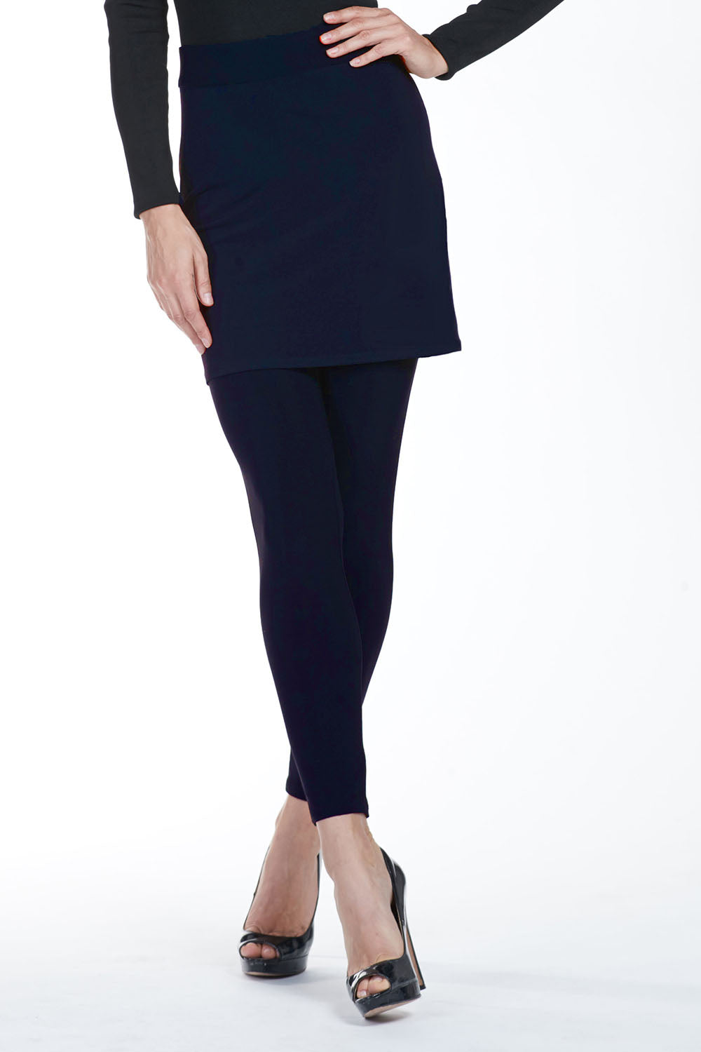 Frank Lyman Midnight Blue Knit Skirt Legging Style 64065