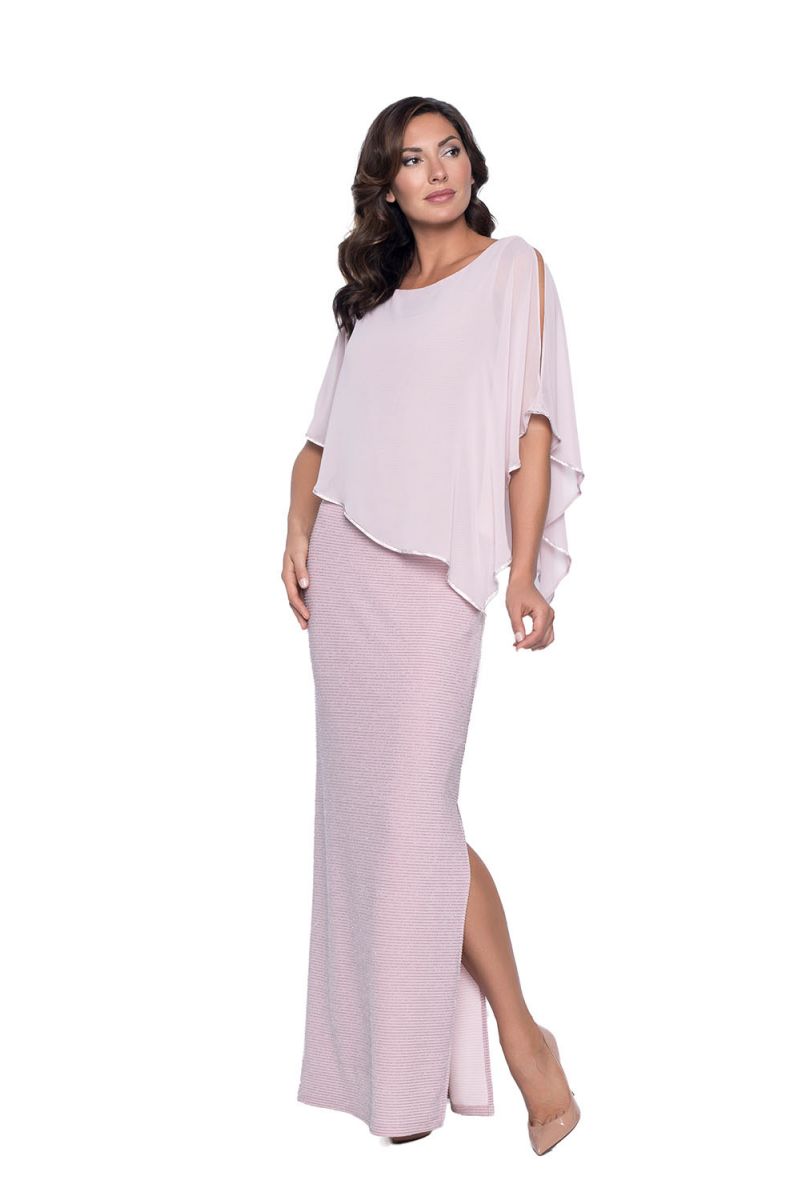 Frank Lyman Blush Cape Dress Style 179257