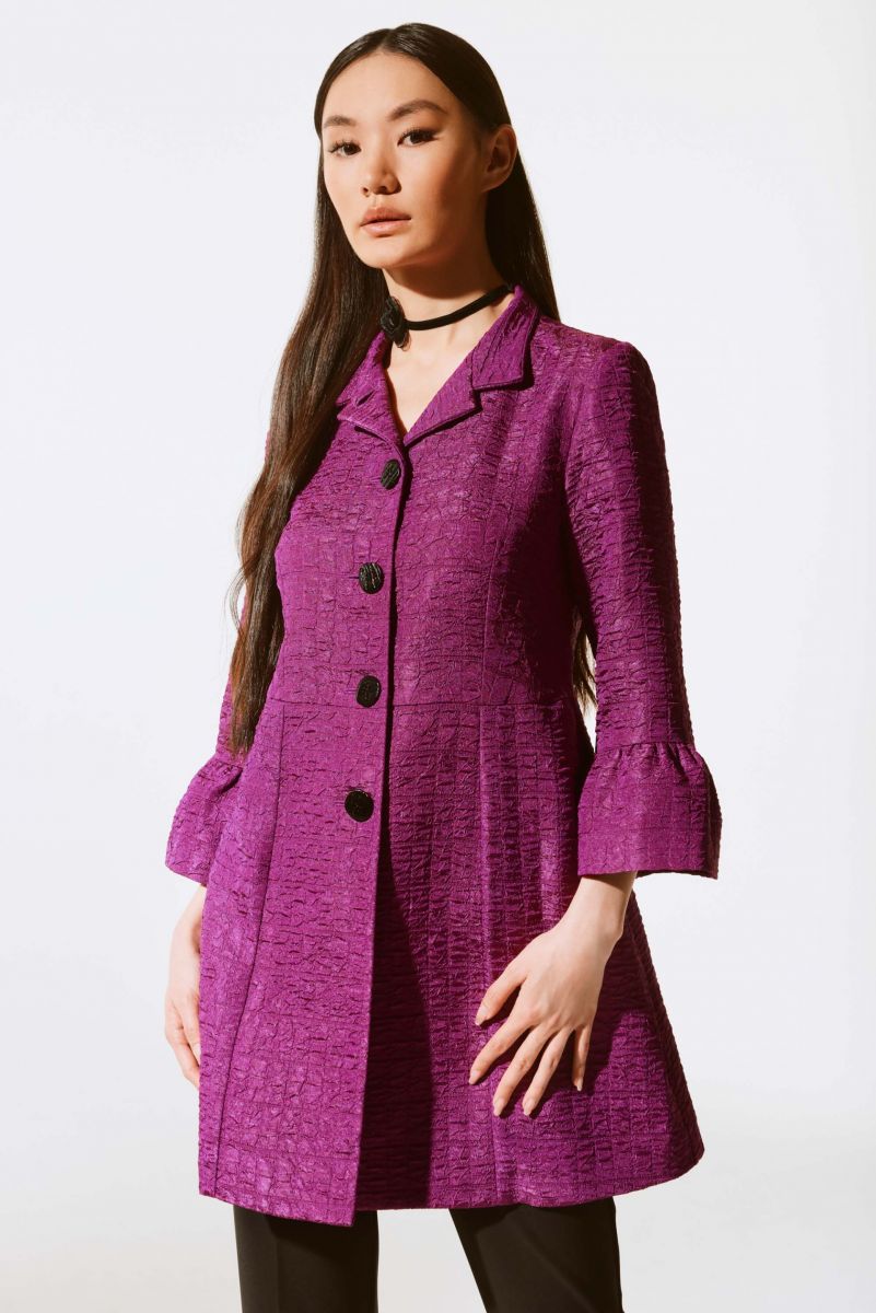 Joseph Ribkoff Empress Textured Jacquard Coat Style 243738