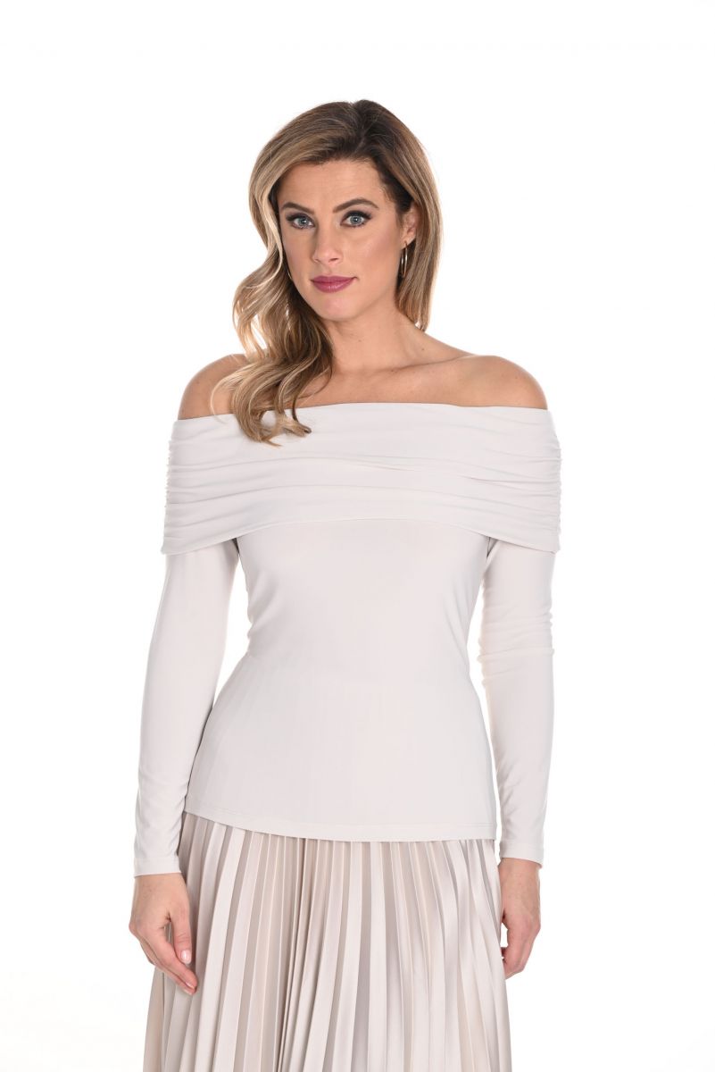 Frank Lyman Pearl Off-Shoulder Top Style 244023