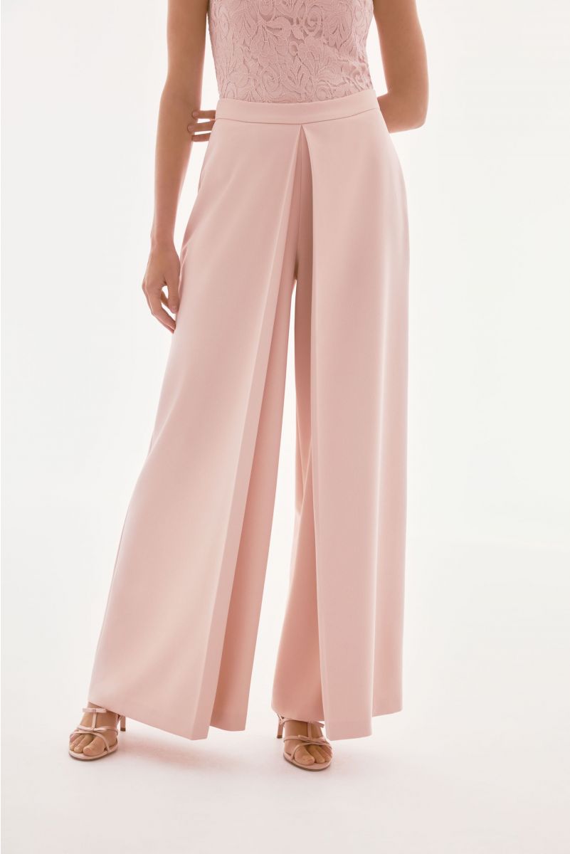 Joseph Ribkoff Quartz Woven Crepe High Waist Wide Leg Pants Style 251734